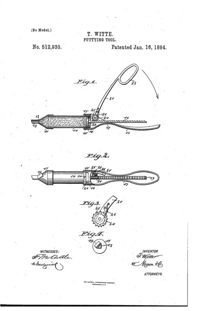 Theodore Witte fugepistol patent