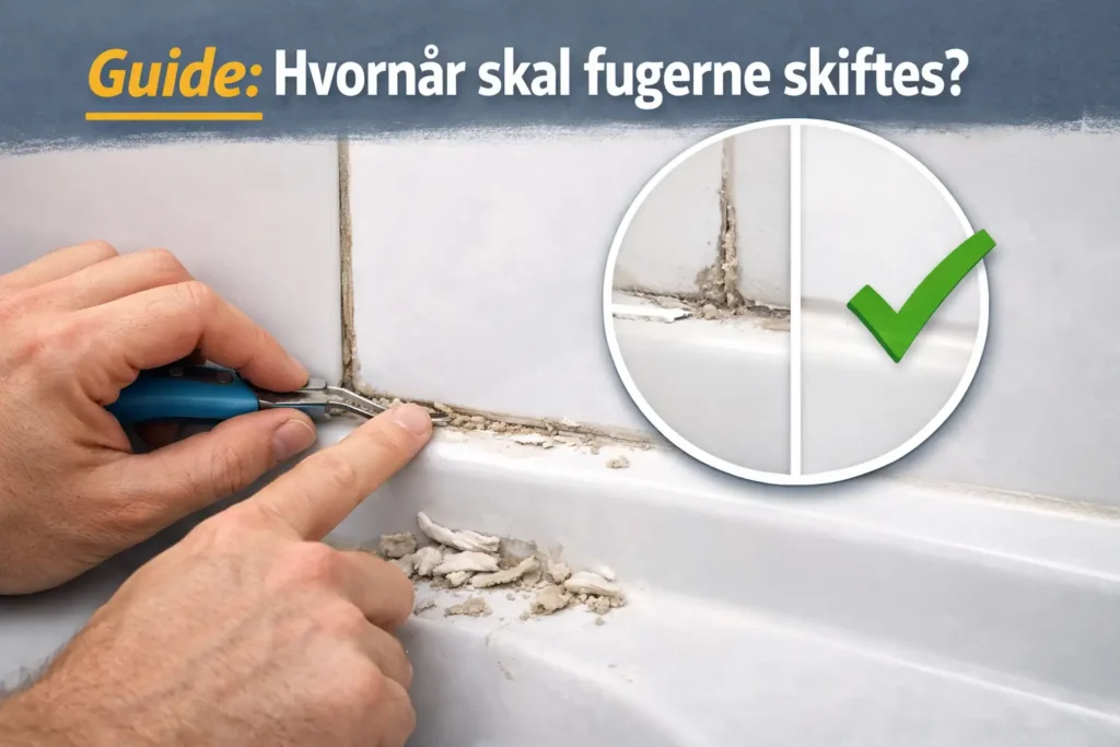 Skift fuger i badeværelset.